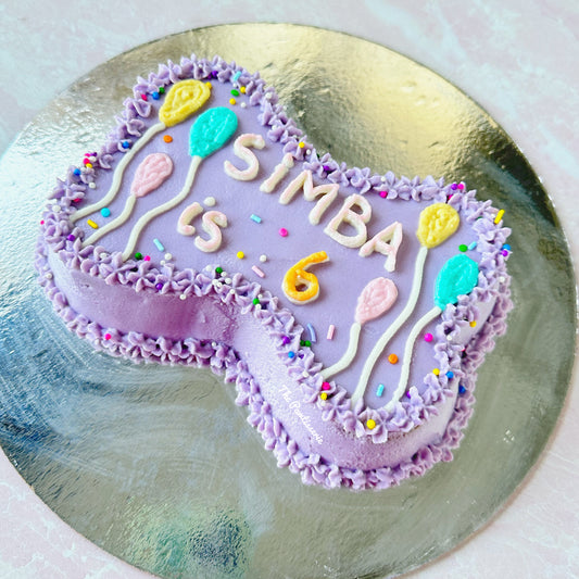 Bone Shaped Dog Cake