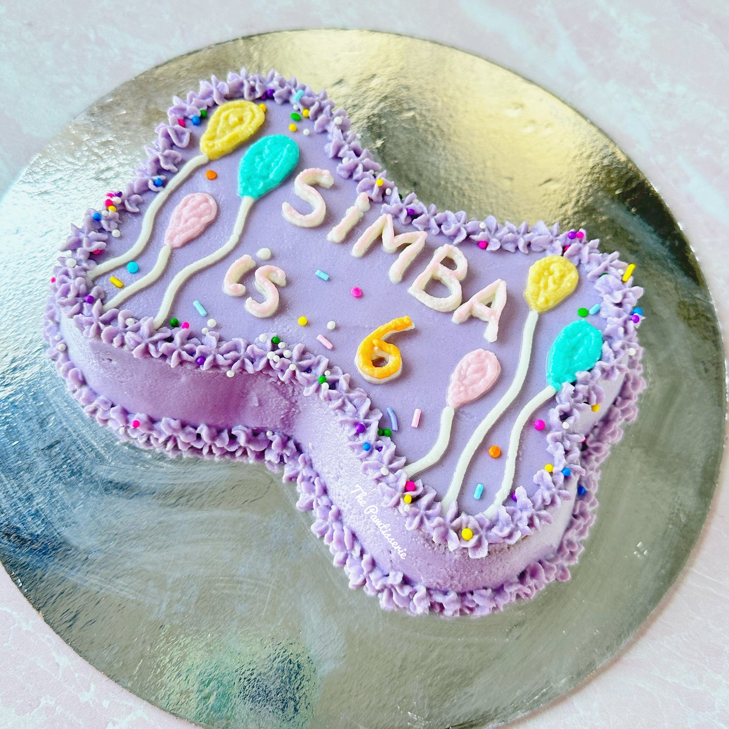 Bone Shaped Dog Cake