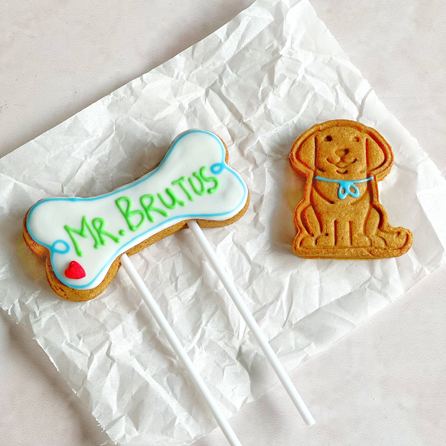 Bone Cookie cake topper