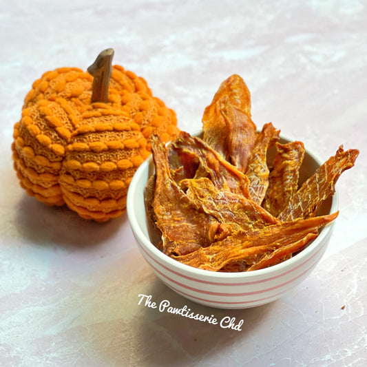 Pumpkin chicken jerky